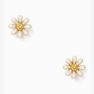 NWOT Kate Spade Women’s White & Gold Dazzling Daisies Stud Earrings